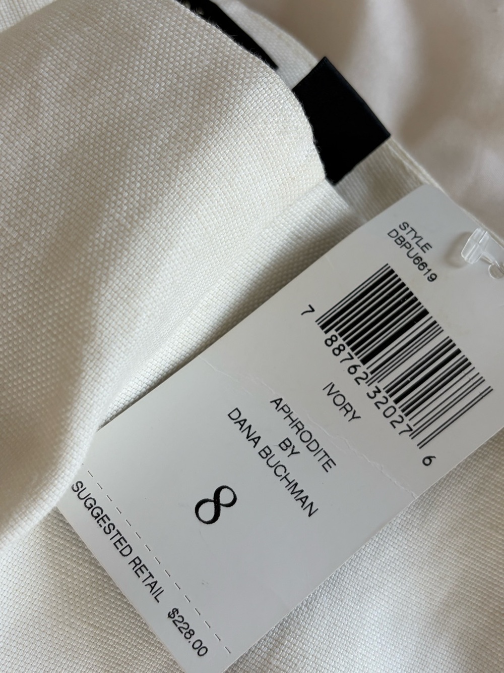Dana Buchman dressy Cream Textured Pants - Picture 7 of 9